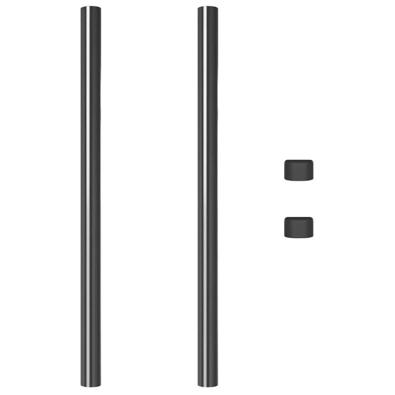 vidaXL Žoga āķis 2 pcs Pelēka 90 cm Pulverkrāsots tērauds