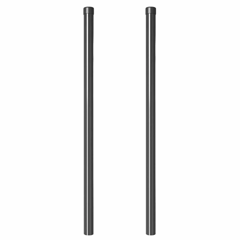 vidaXL Žoga āķis 2 pcs Pelēka 100 cm Pulverkrāsots tērauds