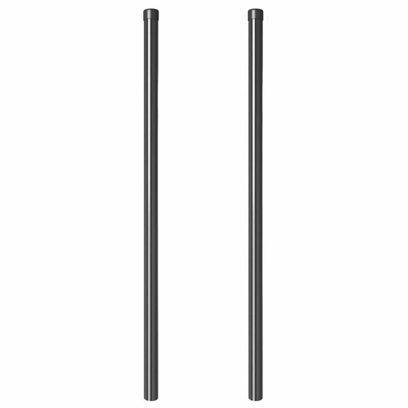 vidaXL Žoga āķis 2 pcs Pelēka 110 cm Pulverkrāsots tērauds