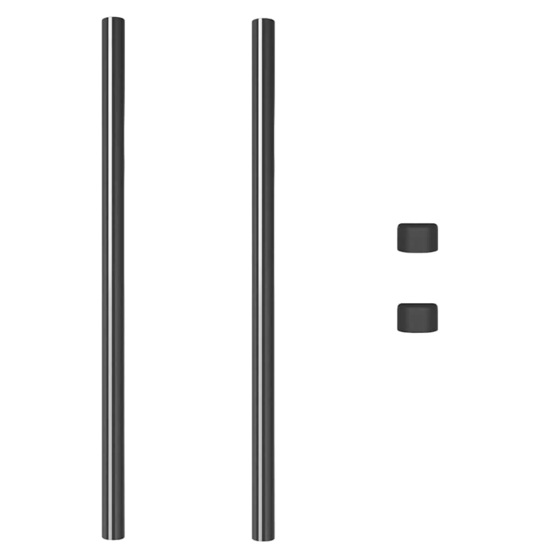 vidaXL Žoga āķis 2 pcs Pelēka 110 cm Pulverkrāsots tērauds