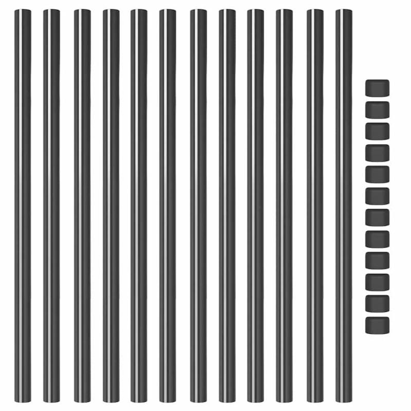 vidaXL Žoga āķis 12 pcs Pelēka 110 cm Pulverkrāsots tērauds