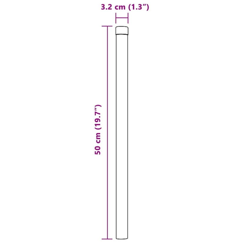 vidaXL Žoga āķis 2 pcs Sudraba 50 cm Pulverkrāsots tērauds