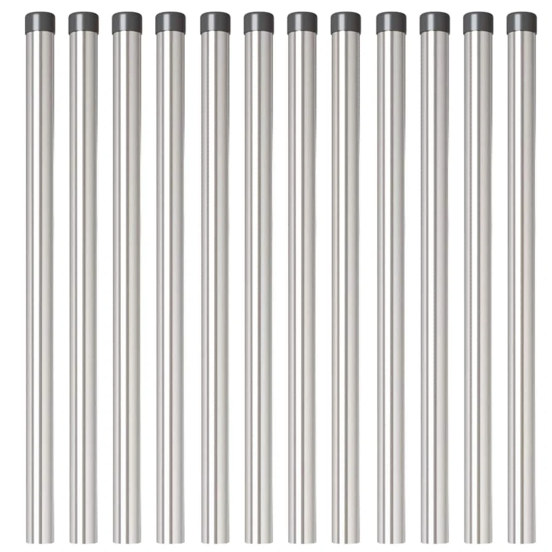 vidaXL Žoga āķis 12 pcs Sudraba 70 cm Pulverkrāsots tērauds