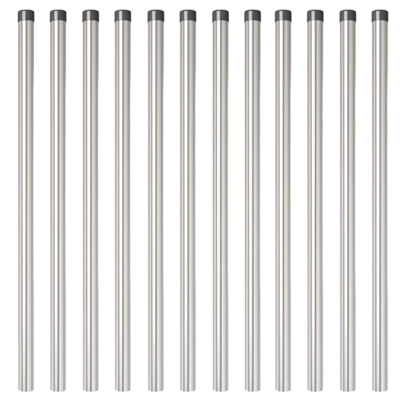 vidaXL Žoga āķis 12 pcs Sudraba 120 cm Pulverkrāsots tērauds