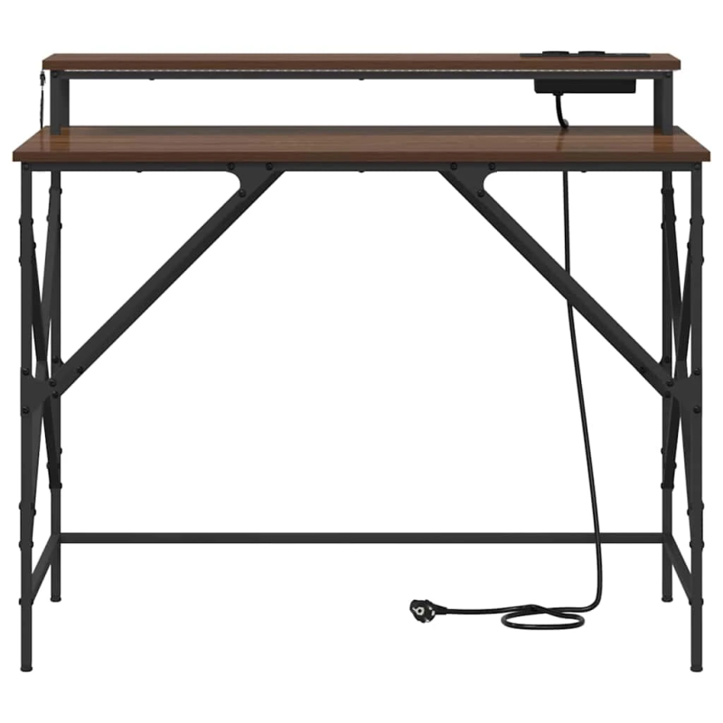 vidaXL Galds Brūns ozols 100 x 50 x 86,5 cm Inženierijas koks