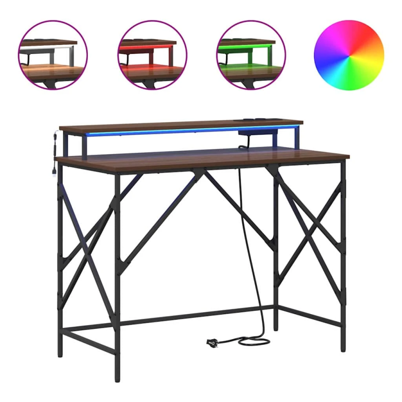 vidaXL Galds Brūns ozols 100 x 50 x 86,5 cm Inženierijas koks