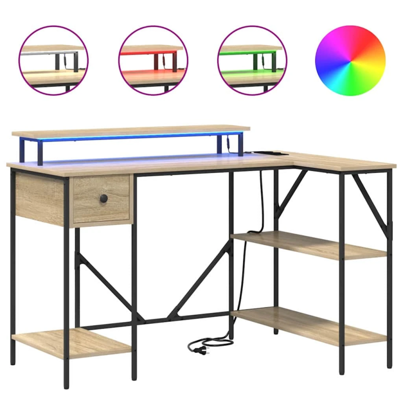 vidaXL Galds Sonoma ozols 120 x 79 x 86,5 cm Inženierijas koks