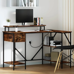 vidaXL Galds Dūmaka ozols 120 x 79 x 86,5 cm Inženierijas koks