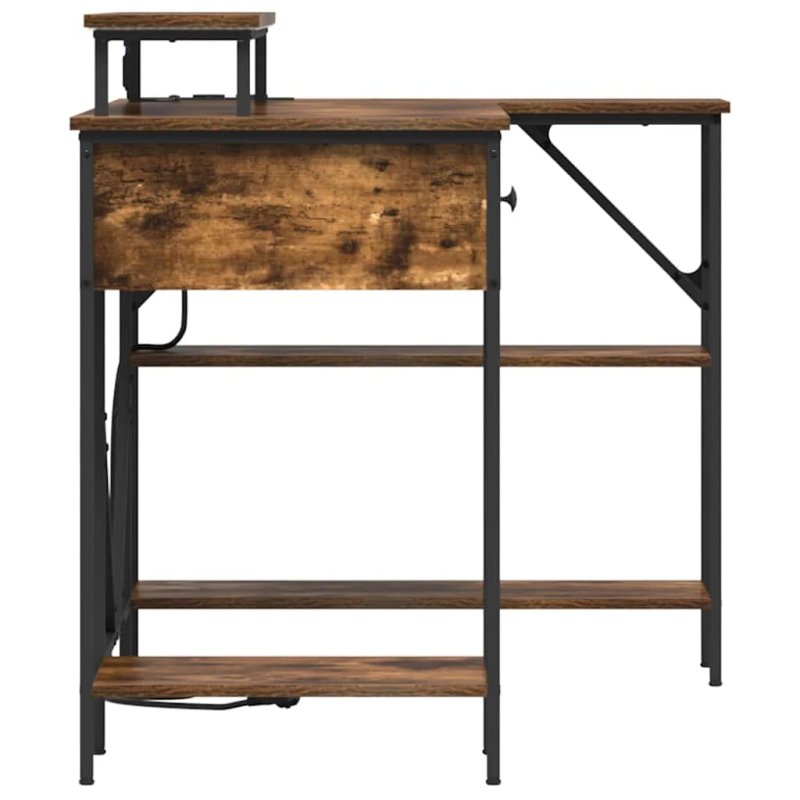 vidaXL Galds Dūmaka ozols 120 x 79 x 86,5 cm Inženierijas koks