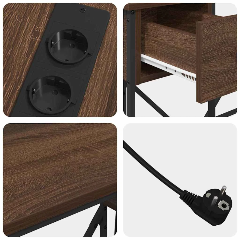 vidaXL Galds Brūns ozols 120 x 79 x 86,5 cm Inženierijas koks