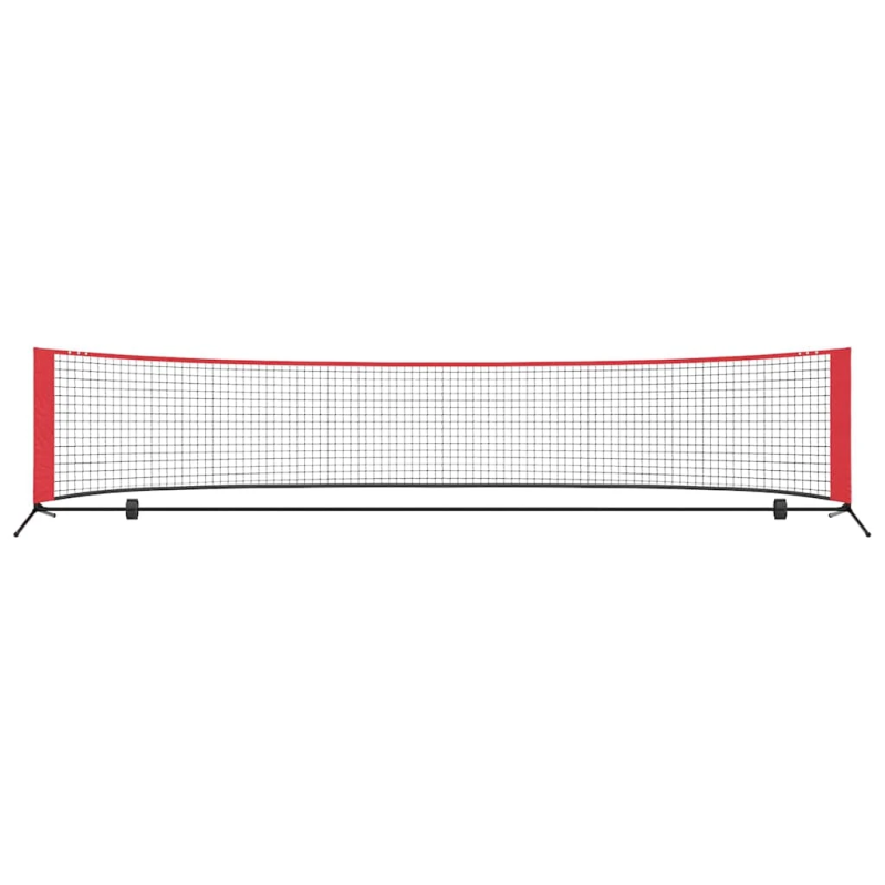 vidaXL Tenisa tīkls Melns un sarkans 396 x 92 x 87 cm Poliesters