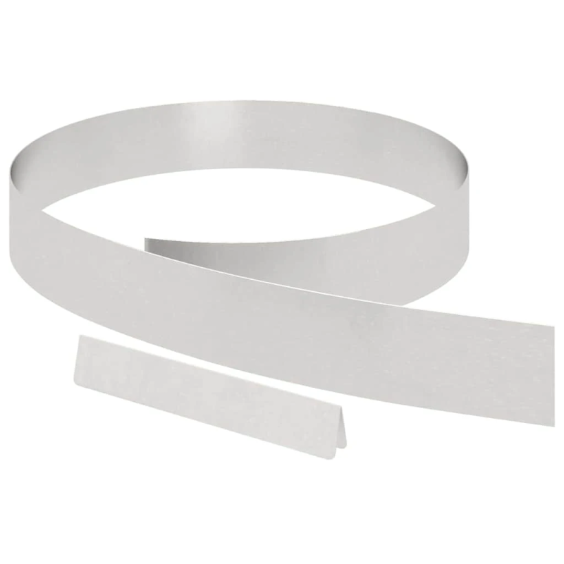 vidaXL Zāliena Apmale Sudraba 450 x 0.05 x 15 cm Nerūsējošs tērauds