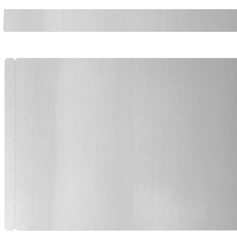 vidaXL Zāliena Apmale 4 pcs Sudraba 450 x 0.05 x 15 cm Cinkots tērauds
