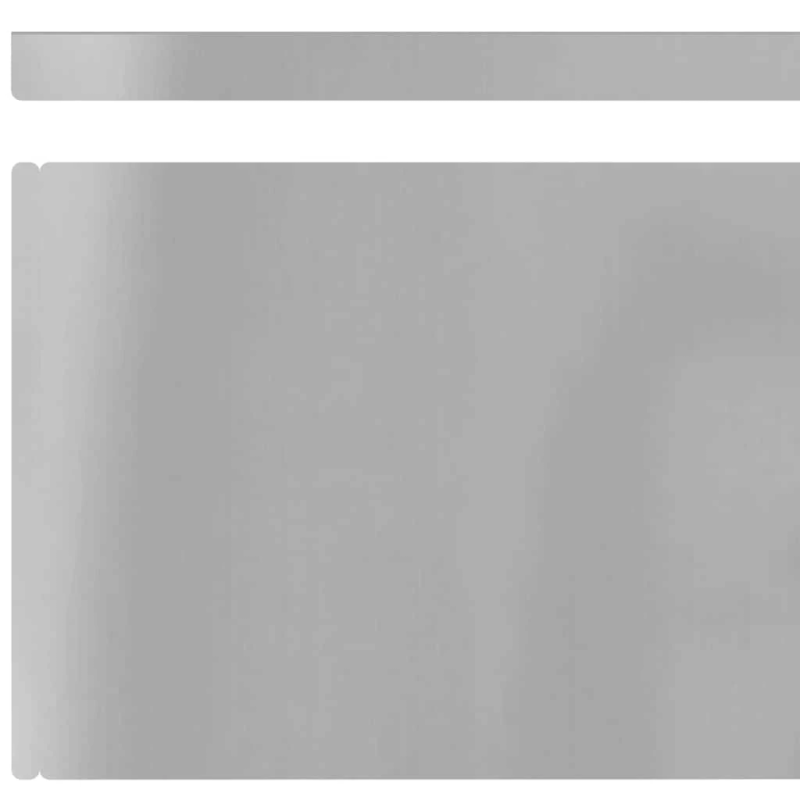 vidaXL Zāliena Apmale 4 pcs Sudraba 450 x 0.05 x 15 cm Cinkots tērauds