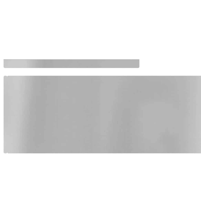 vidaXL Zāliena Apmale 4 pcs Sudraba 450 x 0.05 x 15 cm Cinkots tērauds