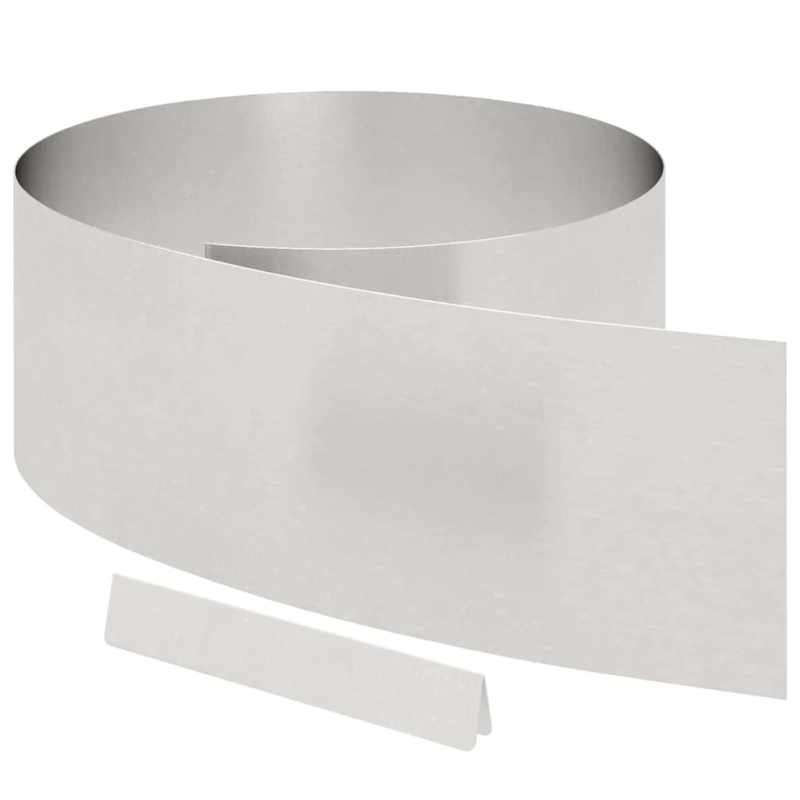 vidaXL Zāliena Apmale Sudraba 450 x 0.05 x 15 cm Nerūsējošs tērauds