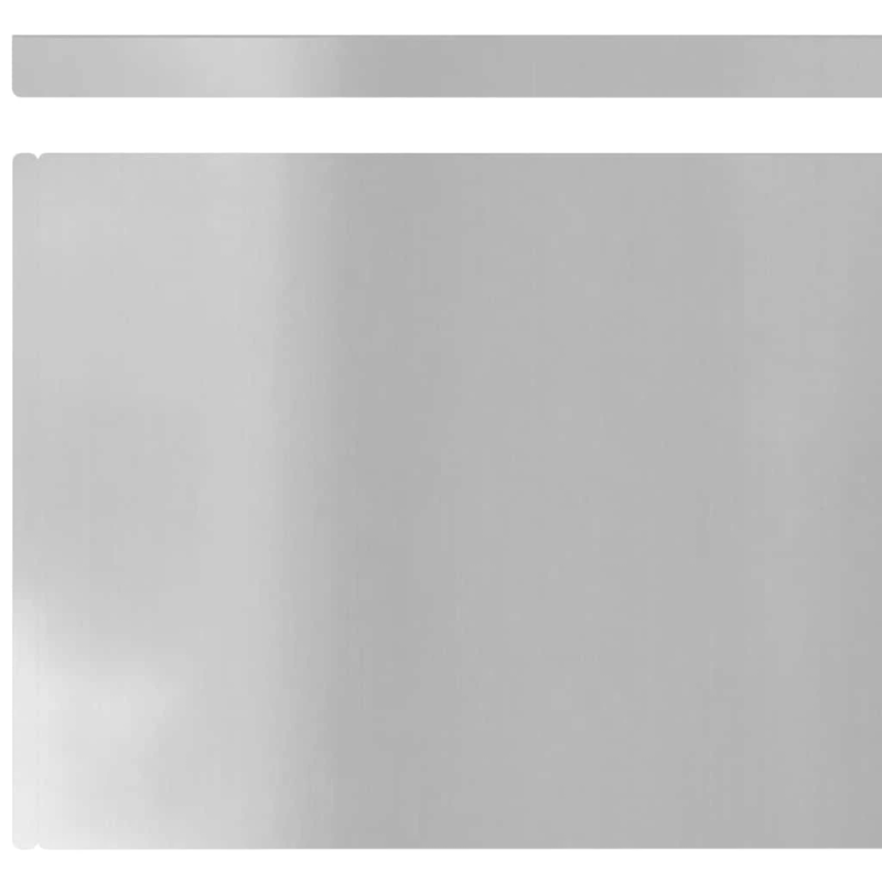 vidaXL Zāliena Apmale Sudraba 450 x 0.05 x 15 cm Cinkots tērauds