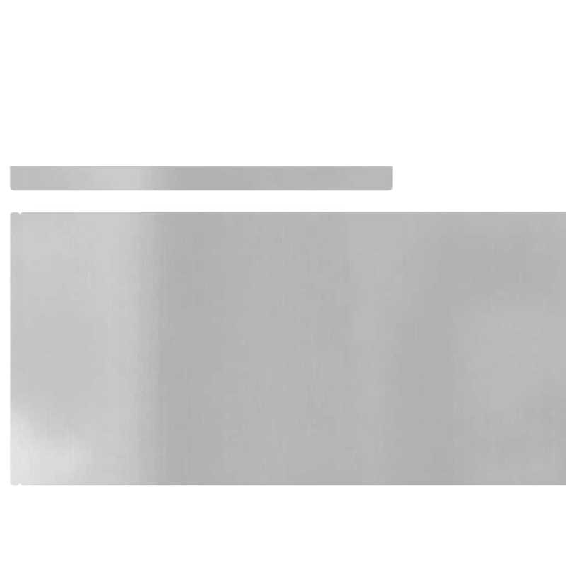 vidaXL Zāliena Apmale Sudraba 450 x 0.05 x 15 cm Cinkots tērauds