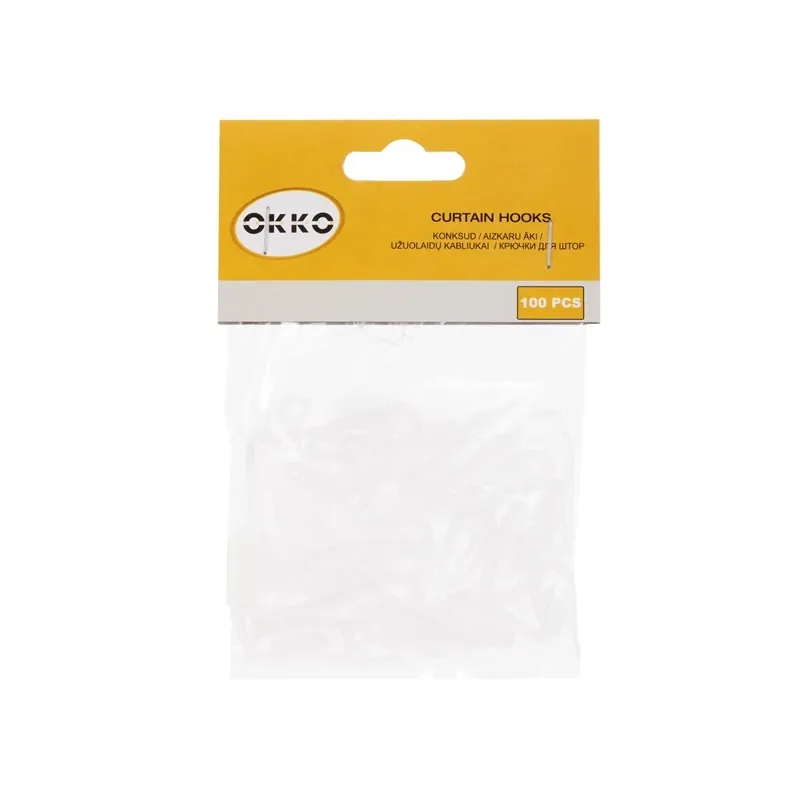 Aizkaru āķis Okko, balta krās., 100 gab.