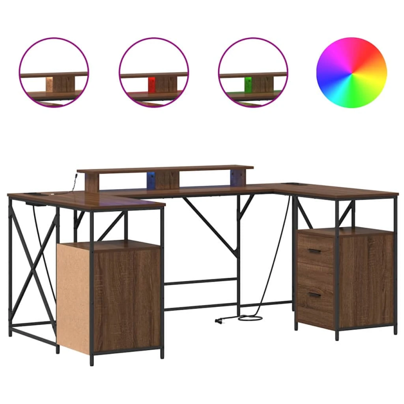 vidaXL Galds Brūns ozols 182 x 101 x 87,5 cm Inženierijas koks