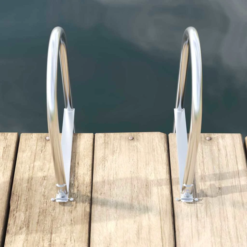 vidaXL 5 pakāpju laivu kāpnes Sudraba 45 ×11,5 ×190 cm Alumīnijs