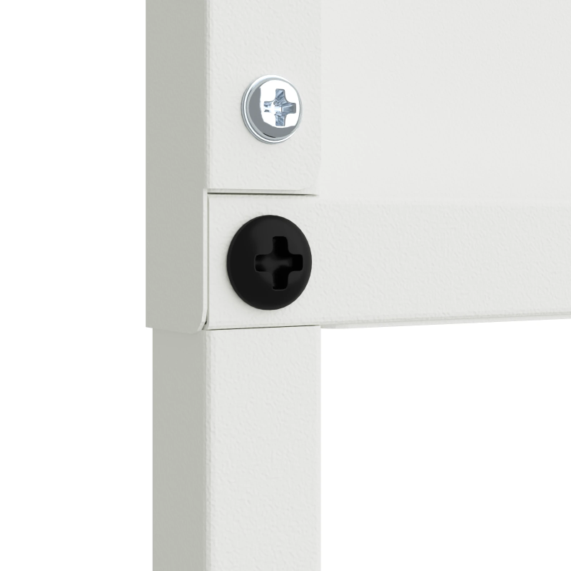 vidaXL Dārza privātuma ekrāns Balts 32 x 140 cm Auksti velmēta tērauds