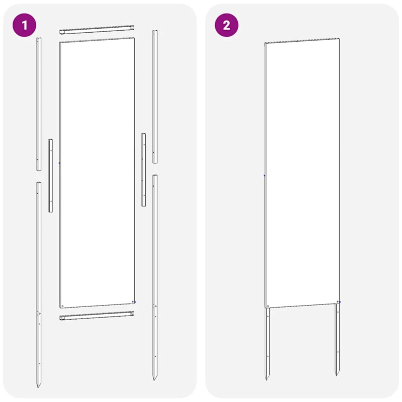 vidaXL Dārza privātuma ekrāns Izriezts raksts Antracīts 32 x 140 cm