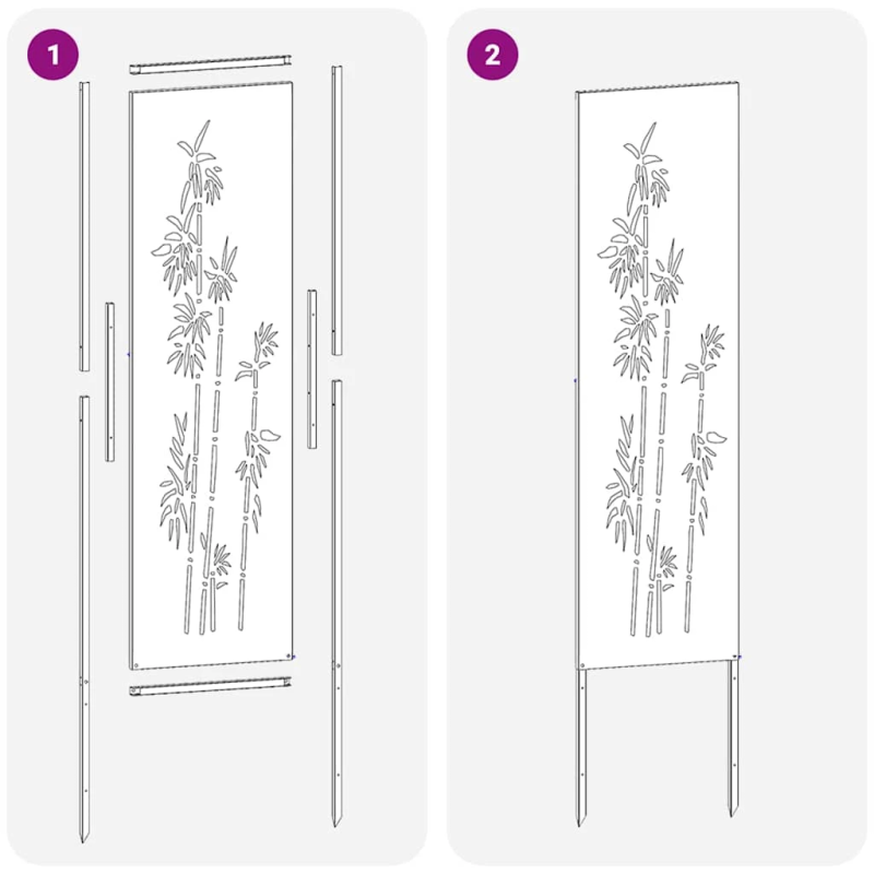 vidaXL Dārza privātuma ekrāns Sudraba 32 x 140 cm Cinkots tērauds