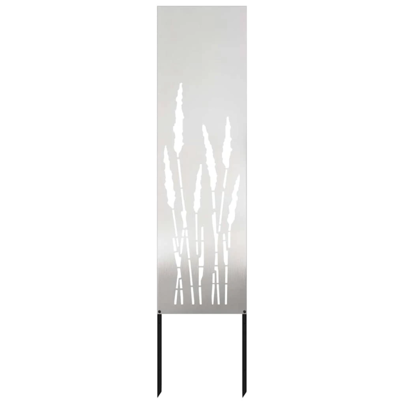vidaXL Dārza privātuma ekrāns Sudraba 32 x 140 cm Nerūsējošs tērauds