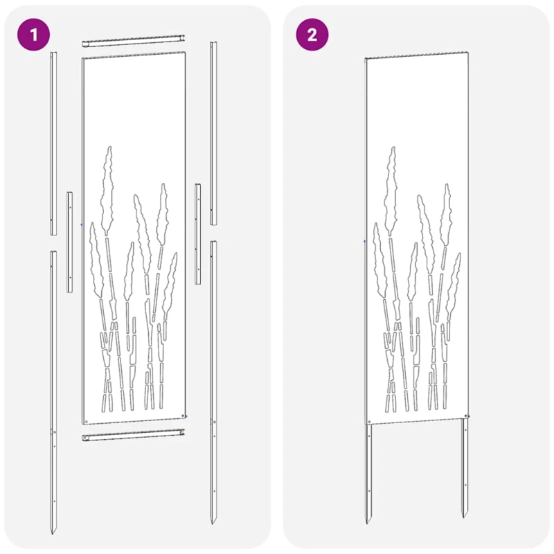 vidaXL Dārza privātuma ekrāns Sudraba 32 x 140 cm Cinkots tērauds