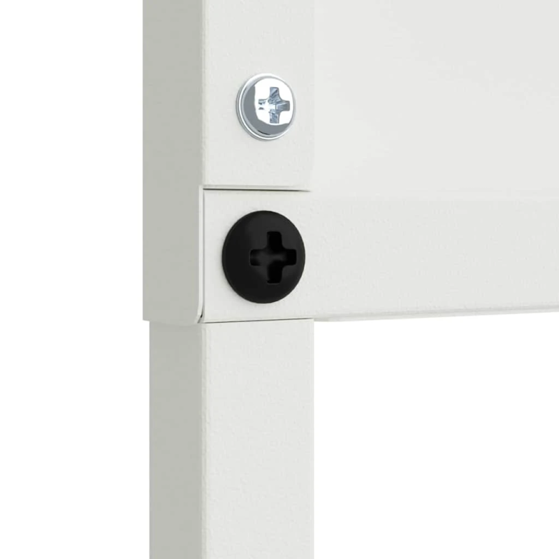 vidaXL Dārza privātuma ekrāns Balts 32 x 140 cm Auksti velmēta tērauds