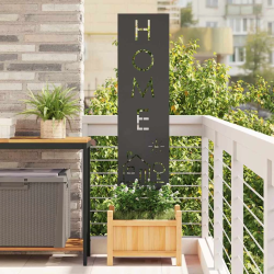 vidaXL Dārza privātuma ekrāns Melna 32 x 140 cm Auksti velmēta tērauds