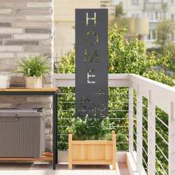 vidaXL Dārza privātuma ekrāns Izriezts raksts Antracīts 32 x 140 cm
