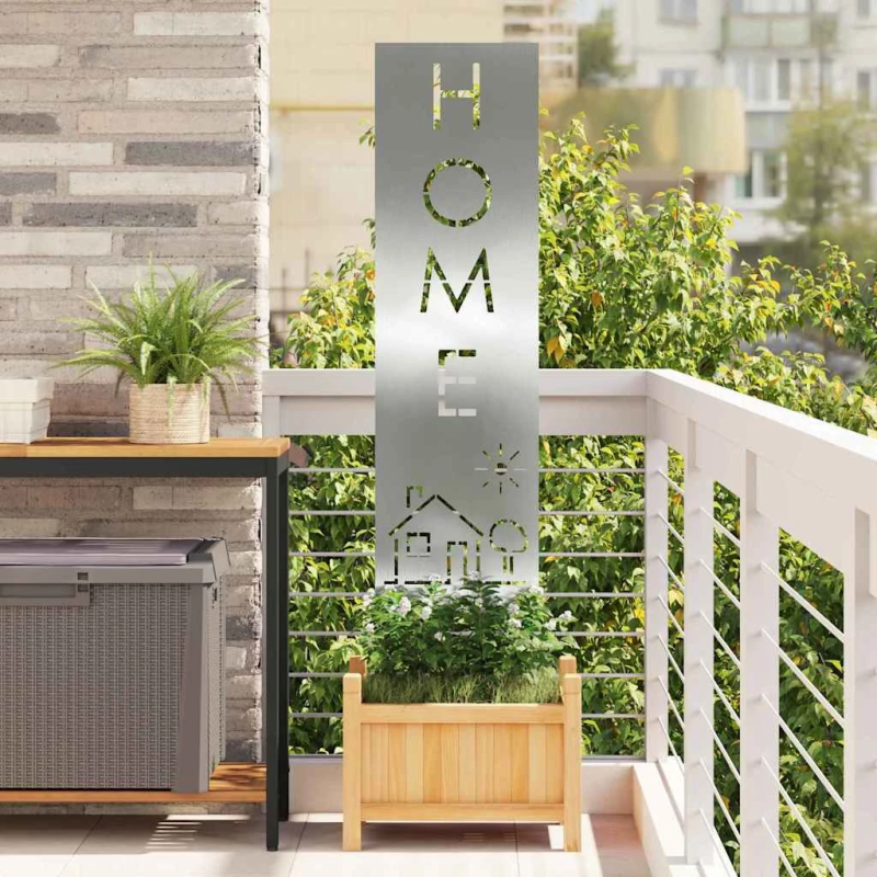 vidaXL Dārza privātuma ekrāns Sudraba 32 x 140 cm Cinkots tērauds