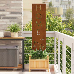 vidaXL Dārza privātuma ekrāns Rūsa 32 x 140 cm Novecināts tērauds