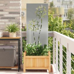 vidaXL Dārza privātuma ekrāns Sudraba 50 x 140 cm Cinkots tērauds