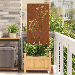 vidaXL Dārza privātuma ekrāns Rūsa 50 x 140 cm Laika tērauds