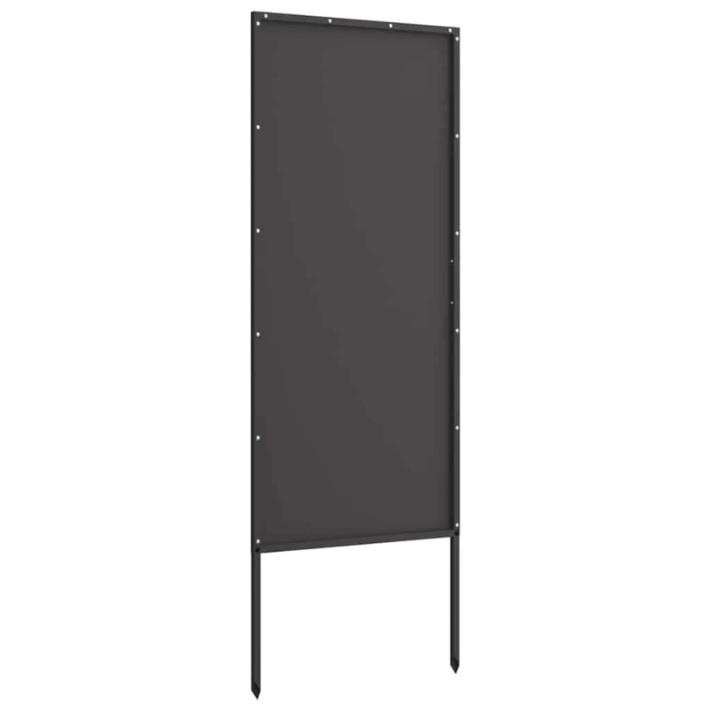 vidaXL Dārza privātuma ekrāns Melna 50 x 140 cm Auksti velmēta tērauds