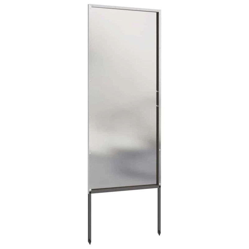 vidaXL Dārza privātuma ekrāns Sudraba 50 x 140 cm Nerūsējošs tērauds