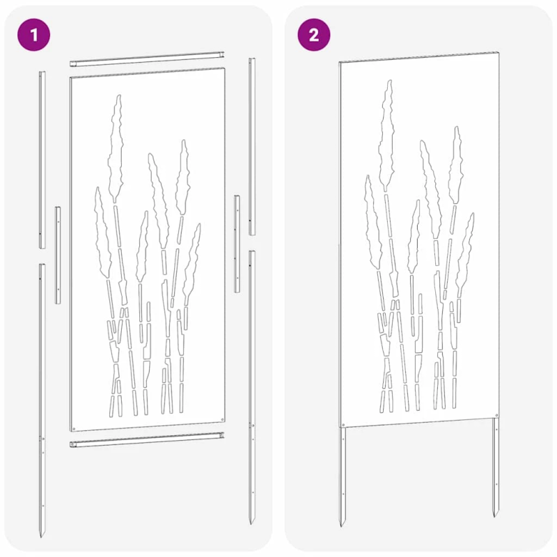 vidaXL Dārza privātuma ekrāns Sudraba 50 x 140 cm Cinkots tērauds