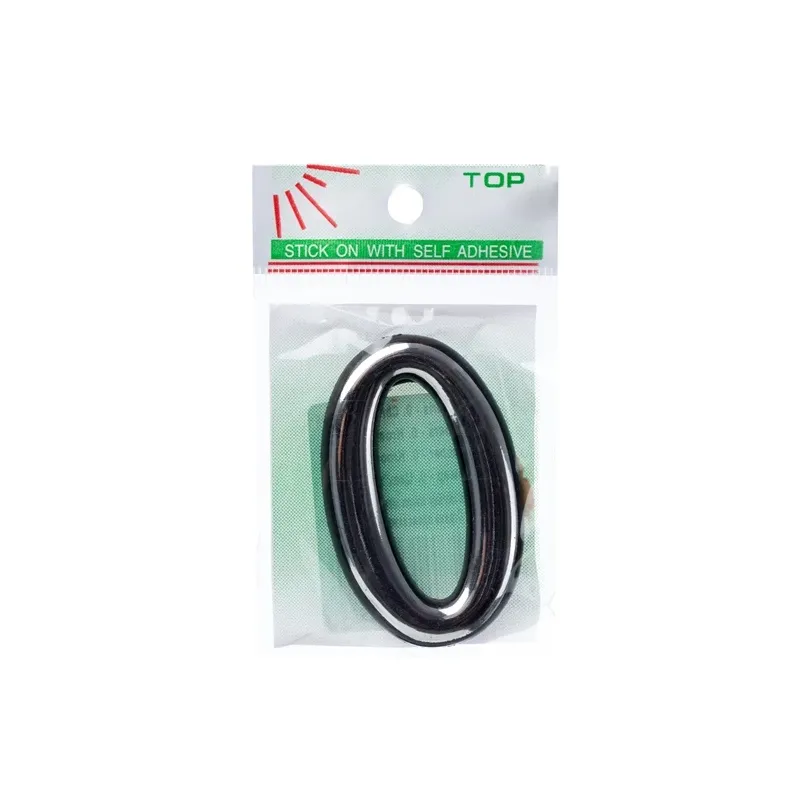 Durvju numurs CR 0, 5 cm, plastmasa, hroma krās.