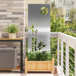 vidaXL Dārza privātuma ekrāns Sudraba 50 x 140 cm Nerūsējošs tērauds