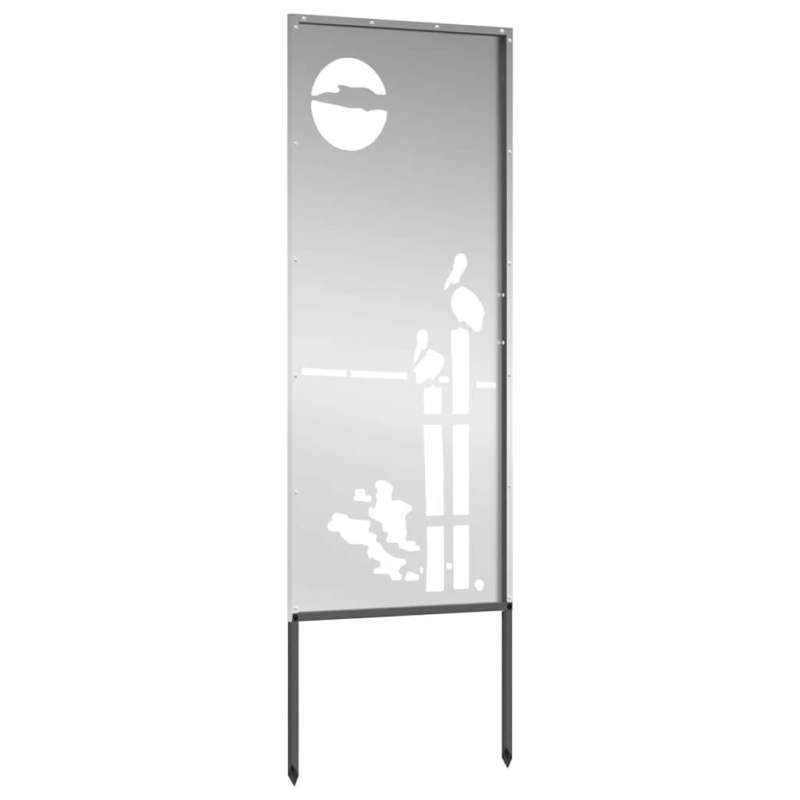 vidaXL Dārza privātuma ekrāns Sudraba 50 x 140 cm Cinkots tērauds