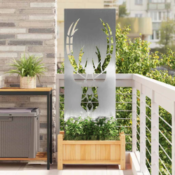 vidaXL Dārza privātuma ekrāns Sudraba 50 x 140 cm Nerūsējošs tērauds