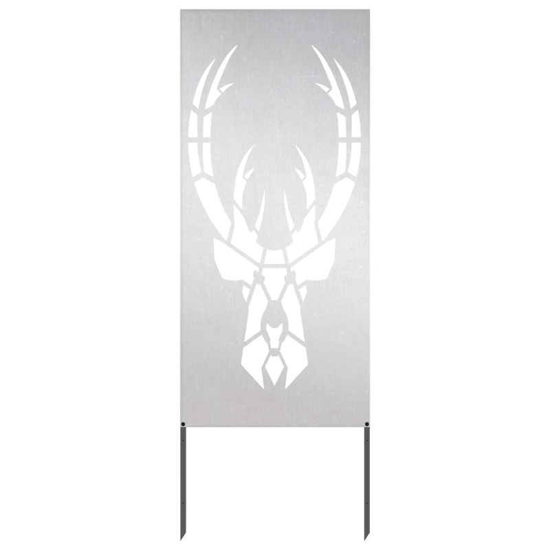 vidaXL Dārza privātuma ekrāns Sudraba 50 x 140 cm Nerūsējošs tērauds