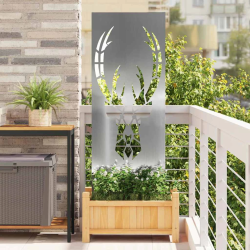 vidaXL Dārza privātuma ekrāns Sudraba 50 x 140 cm Cinkots tērauds