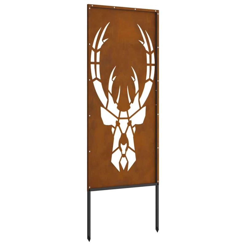 vidaXL Dārza privātuma ekrāns Rūsa 50 x 140 cm Novecināts tērauds