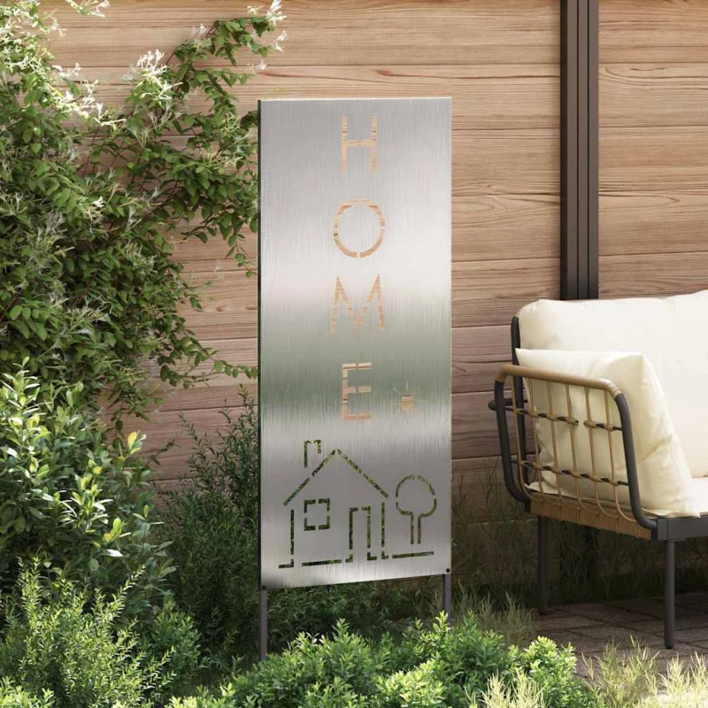 vidaXL Dārza privātuma ekrāns Sudraba 50 x 140 cm Nerūsējošs tērauds