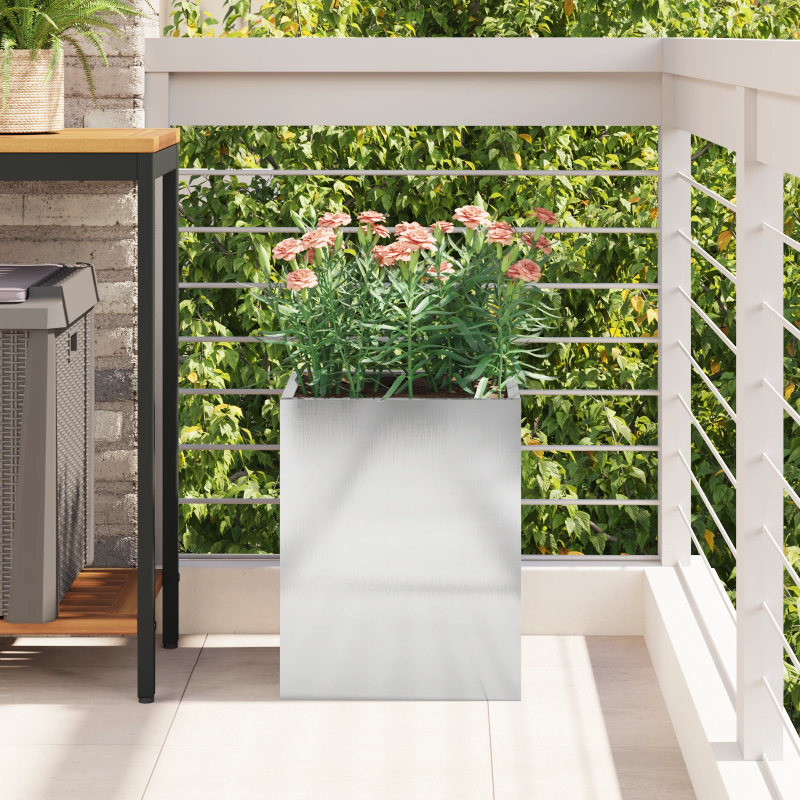 vidaXL Dārza stādītājs Nerūsējošs tērauds 32 x 32 x 40 cm