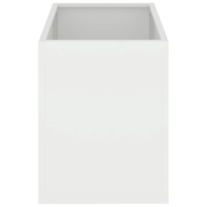 vidaXL Dārza stādītājs Balts 50 x 32 x 40 cm Auksti velmēta tērauds